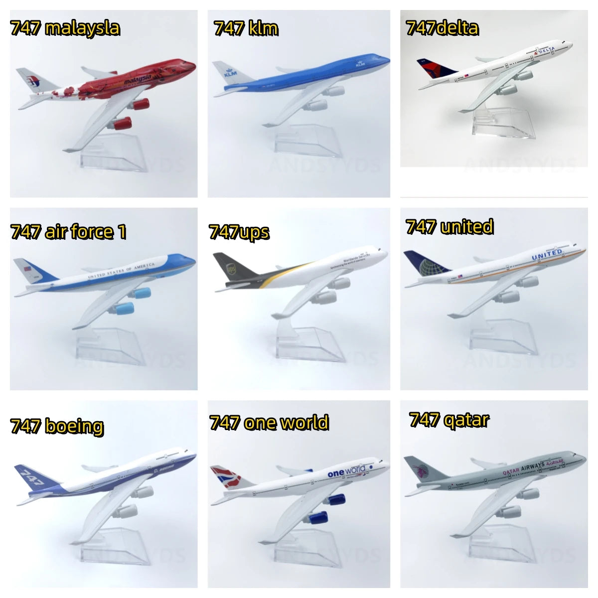 16CM 747 boeing model Series Plane Model Toy Alloy Metal Toys and Hobbies Diecast Airplanes Building Kit with Wheels Planes