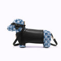 Ladies' new cute blue small dog bag personalized doll animal bag color blocked crossbody bag fashionable single shoulder handbag