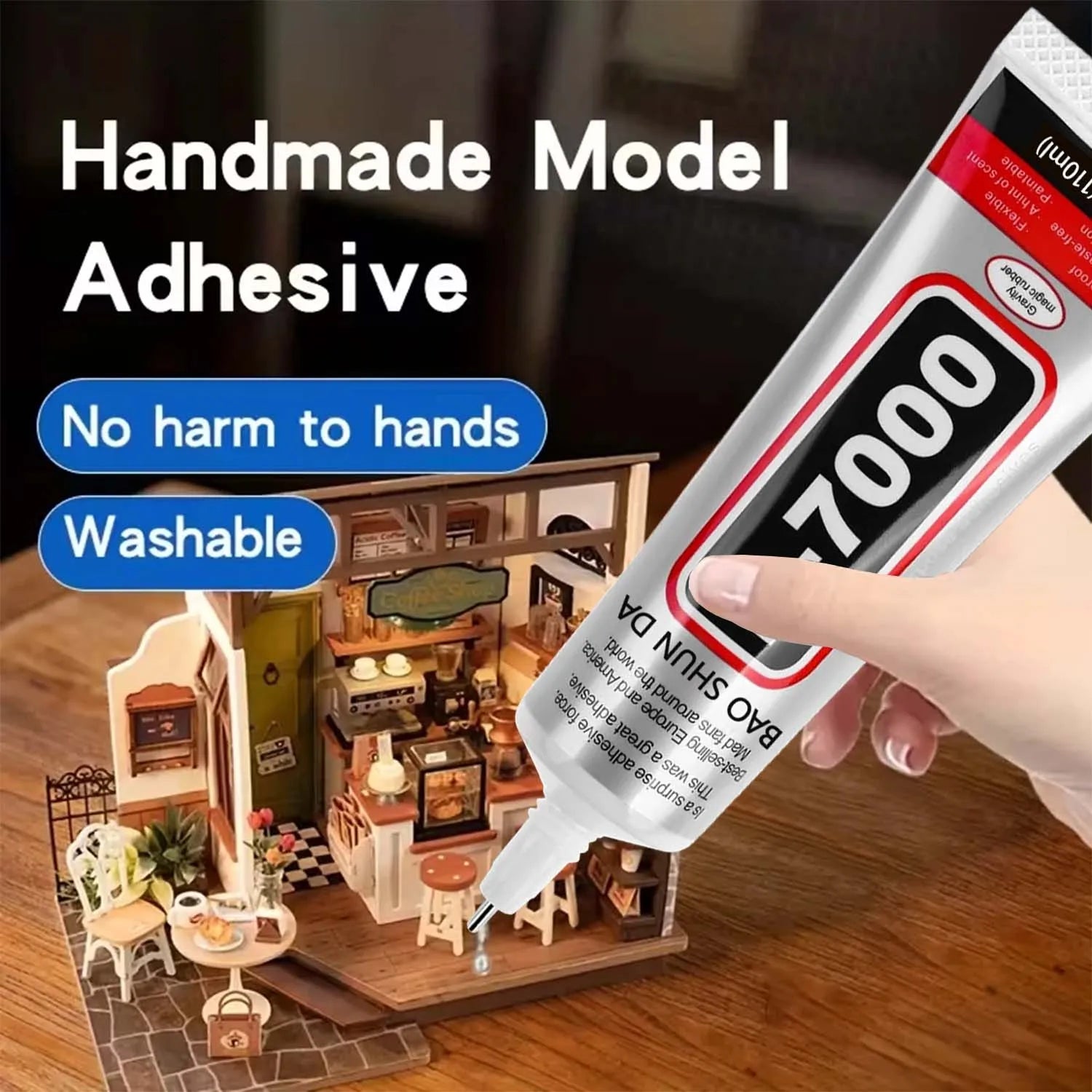 B7000 Super Adhesive Glue, Industrial Strength B7000 Glues Paste for Rhinestones Crafts, Clothes Shoes, Fabric, Jewelry Making.