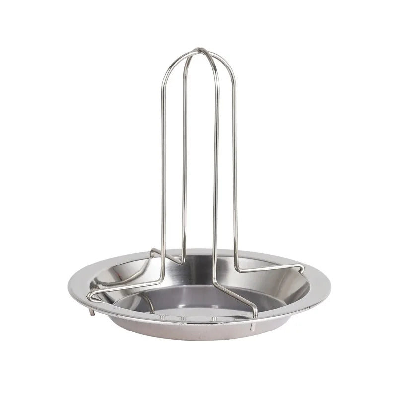 Stainless Steel Vertical Chicken Roaster Stand with Drip Tray Oven Grill Tools for Roasting Chicken Turkey Duck Kitchen Supplies