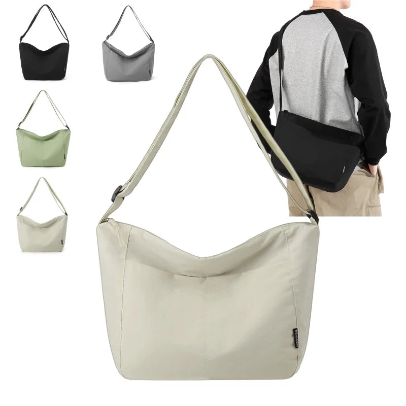 Large Capacity Waterproof Nylon Bag Women Multi-Pocket Messenger Computer Travel Tote Shoulder Crossbody Shopping Purse 2026