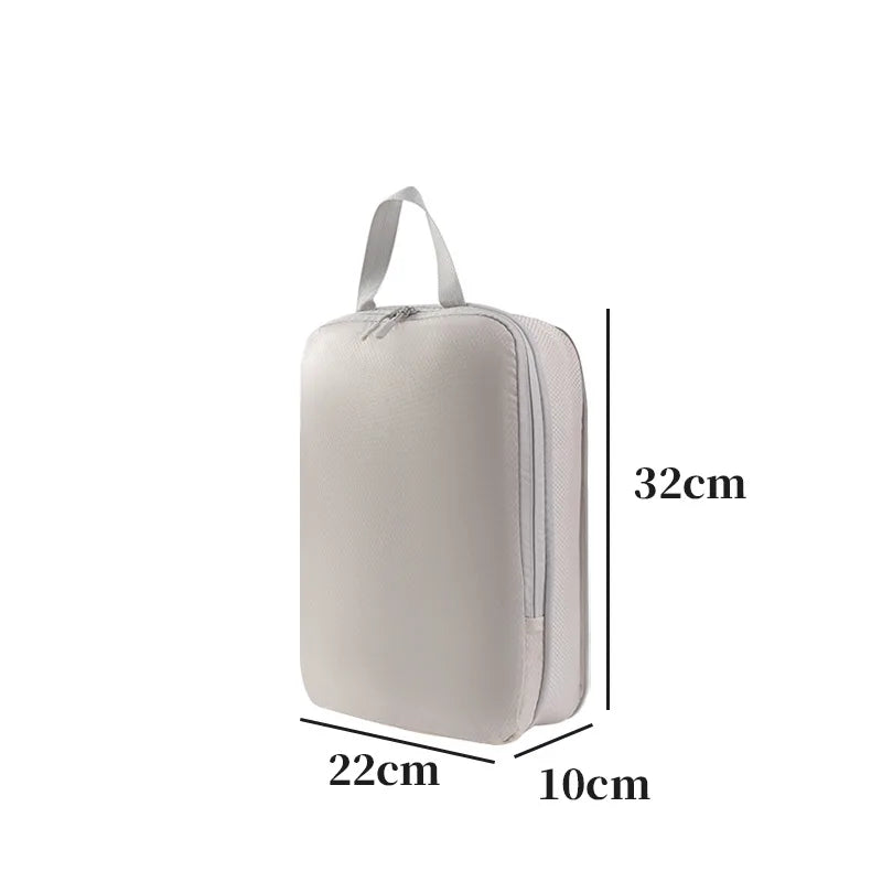 4-Piece Set Travel Clothing Storage Bags Compression Bags Expandable Travel Organizer for Clothing Toiletries Suitcase Organize