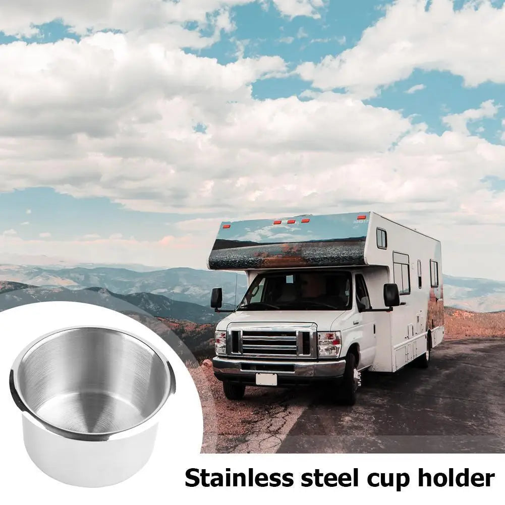 1pc Stainless Steel Cup Drinking Holder for Barge Marine Boat Car Truck Camper