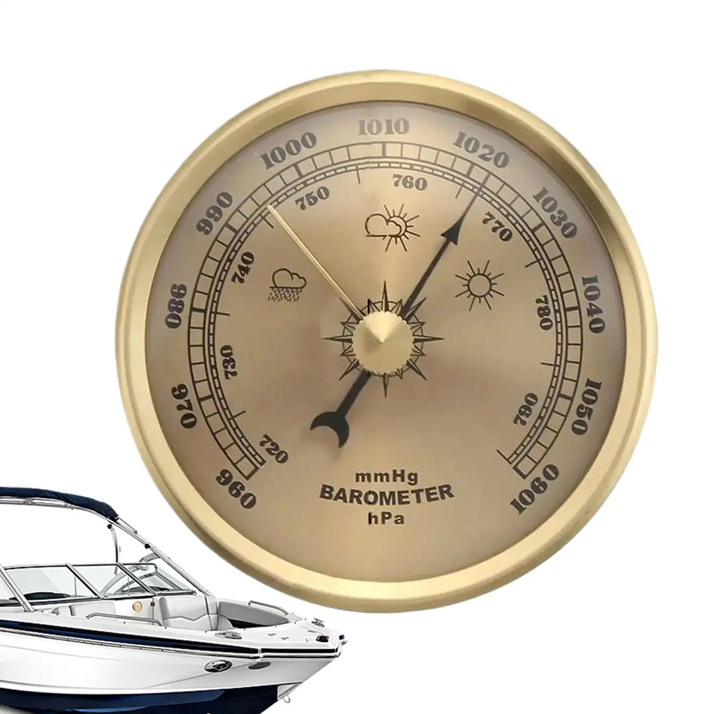 Multi-functional Fishing Barometer Air Pressure Gauge Wall Hanging Weather Forecast Station for Ships Laboratories Families Tool