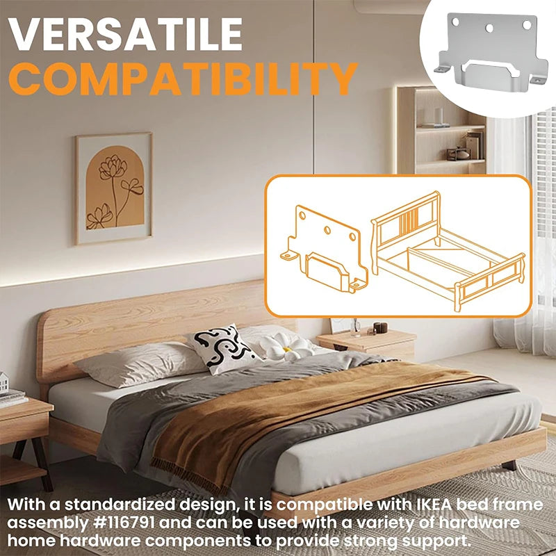 6PCS Campervan Bed Monunting Bracket RV Motorhome Bed Accessories 116791 For Ikea Malm Skorva Trysil Hemnes Malm Brimnes