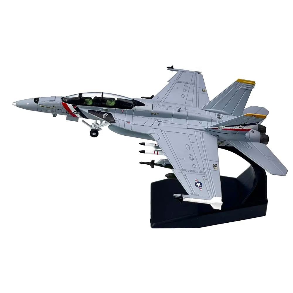 1/100 Scale US F18 F/A-18F Super Hornet VFA-2 Fighter Jet Airplane Aircraft Metal Military Plane  Model Collection