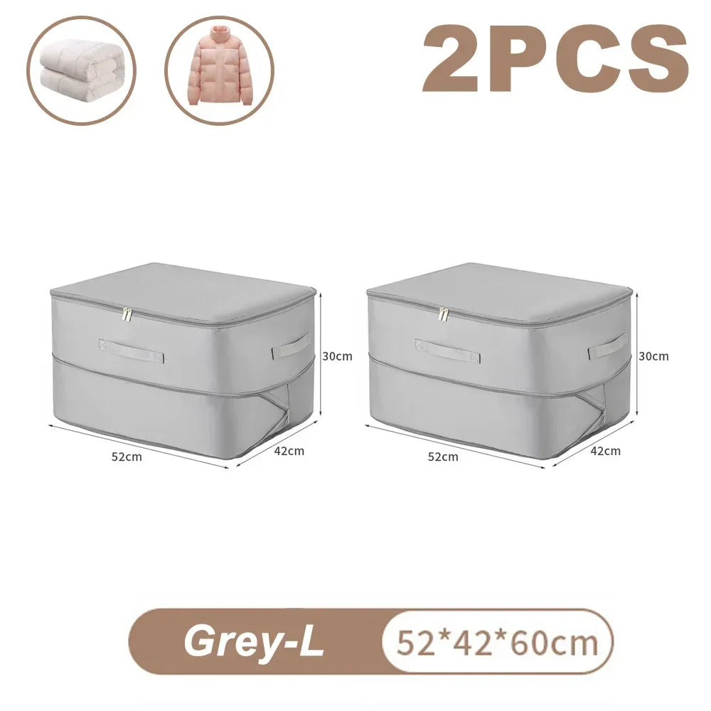 Large Compression Bag Quilt Clothes Closet Cabinet Organizer Storagepouch Ultra Space Saving Self Compression Organizer
