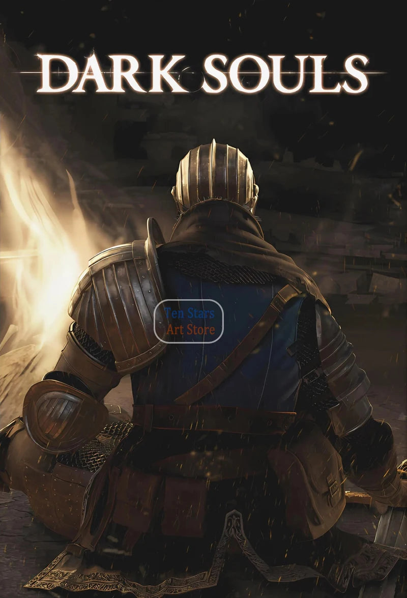 Dark Souls Fantasy Art Video Game Warrior Knight Dark Souls 3 Gaming Poster Canvas Painting Wall Pictures Home Gaming Room Decor