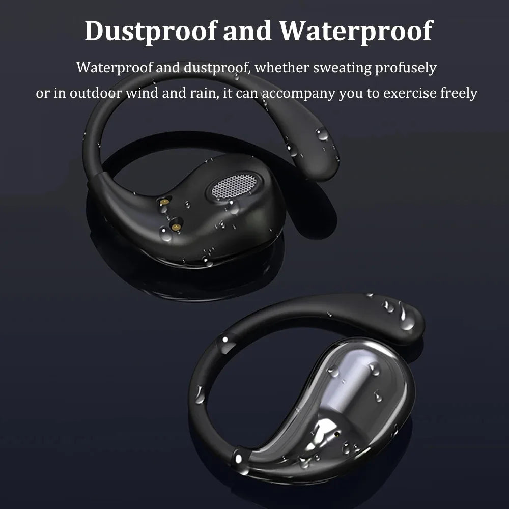 Bluetooth 5.4 OWS Wireless Earphones HiFi Stereo Waterproof Headsets Ear Hook Hands-free Mic Noise Cancelling Earbuds Headsets