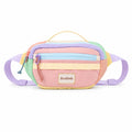 EcoSloth Dopamine Contrasting Nylon Water-Resistant Waist Bag, Outdoor and Travel Diagonal Bag, Men's and Women's Styles
