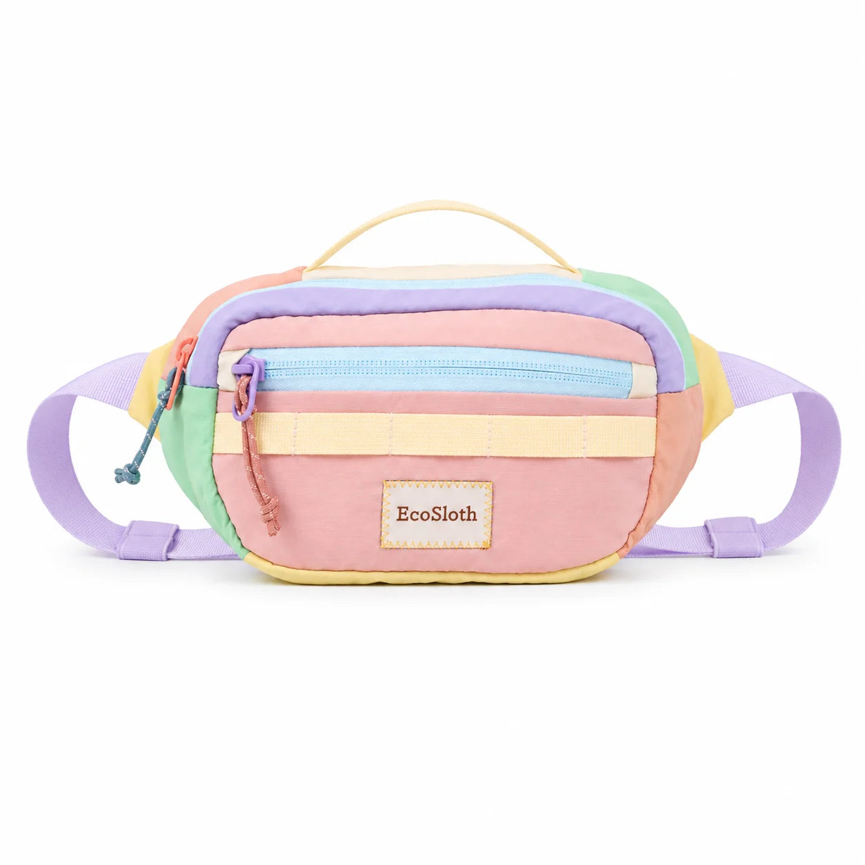 EcoSloth Dopamine Contrasting Nylon Water-Resistant Waist Bag, Outdoor and Travel Diagonal Bag, Men's and Women's Styles