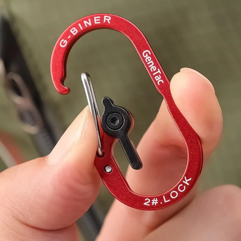 G-type Spring Outdoor Climbing Safety Keychain Aluminum Alloy Multicolor Carabiner  Backpack Buckle Camping Safety Lock