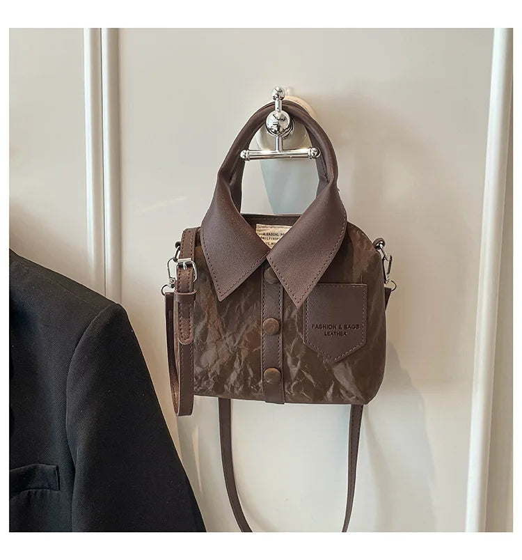 2026 New Minimalist Shirt Bag for Women Fashion Casual Shoulder Crossbody Bag Unique Design Handbag