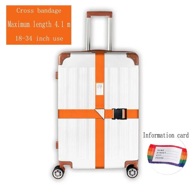 Convenient Adjustable Luggage Straps Portable Bungees Easy Travel Necessary Reusable Belt protect Suitcase Accessories Items