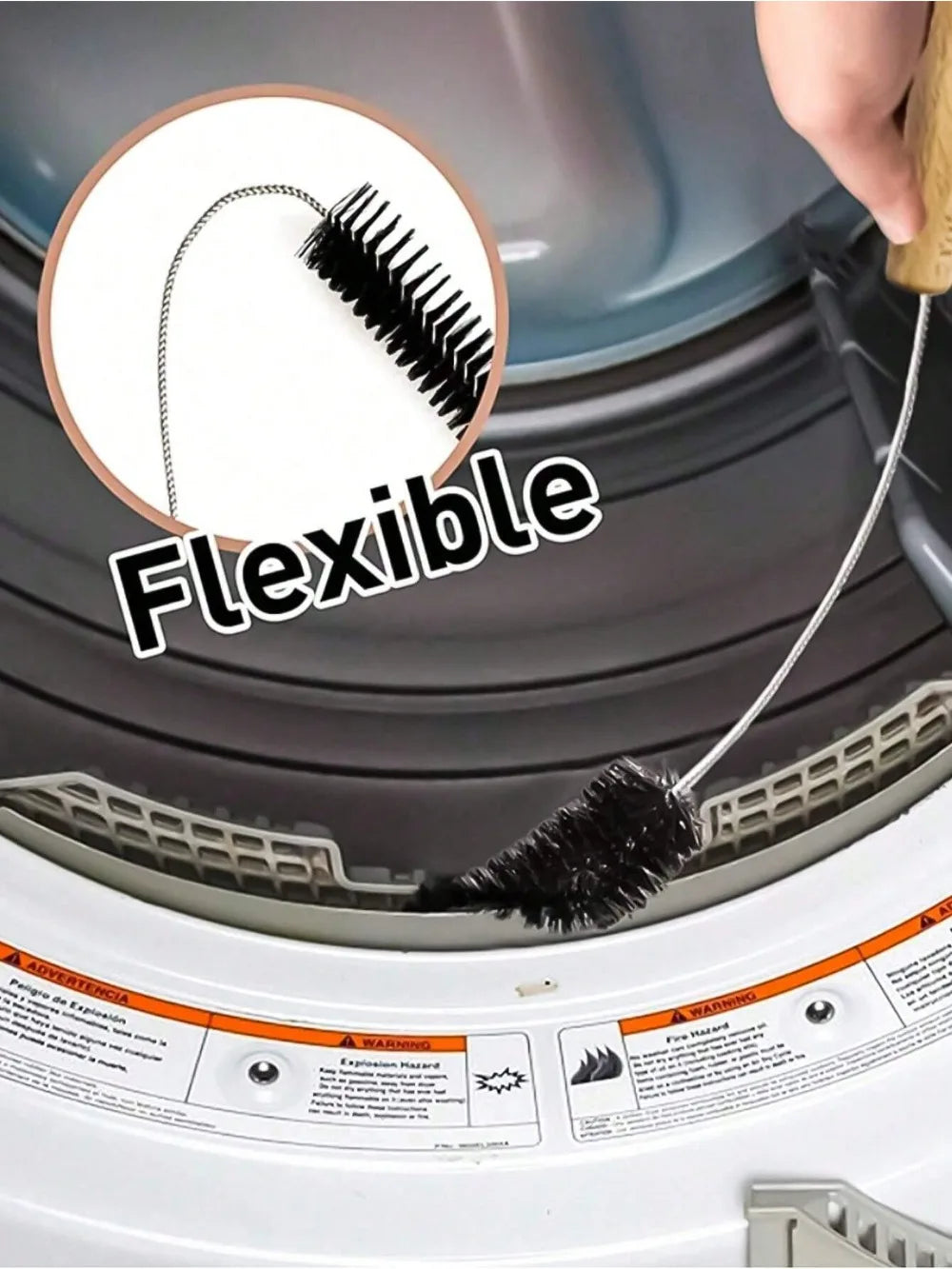 1pc Washing Machine Cleaning Brush, Dryer Vent Cleaner, Washing Machine Drum/Bathtub Cleaner