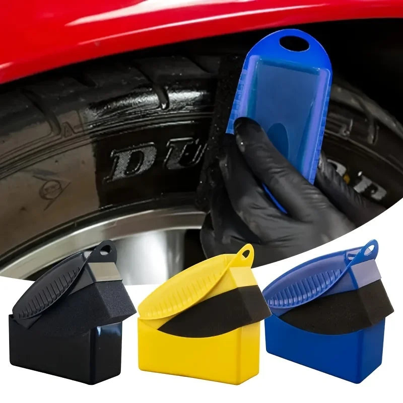 Car Tire Waxing Brush Polishing Cleaning Wipe Washing Tire Sponge Brushes Car Wash and Maintenance