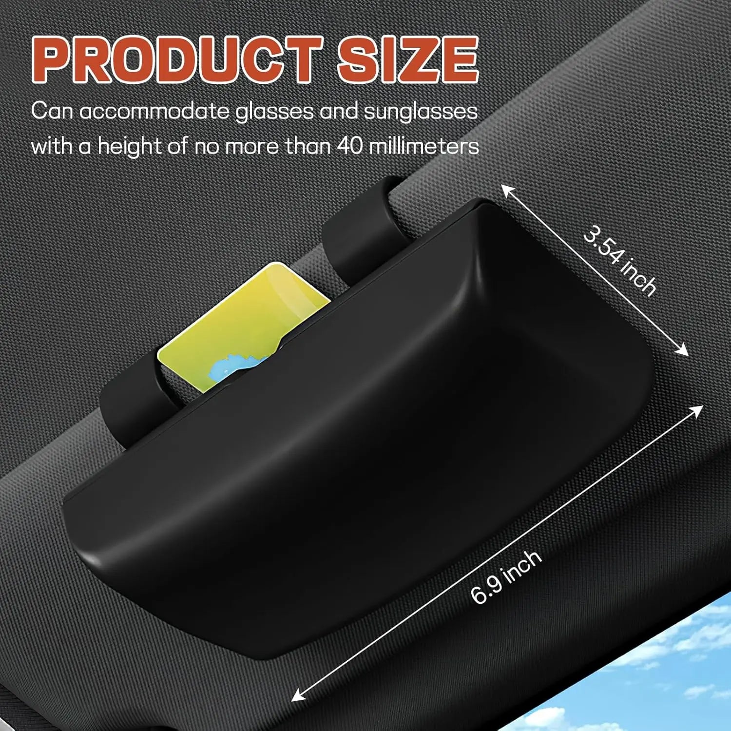 Magnetic Attraction Sun Visor Glasses Box Multi-functional Durable Auto Sunglasses Holder Auto Storage Holder Car Storage Tools