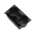 LUCKEASY for Kia EV3 EV4 2024-2026 Center Console Water Cup Holder Shock-Absorbing Storage Box TPE Car Interior Accessories