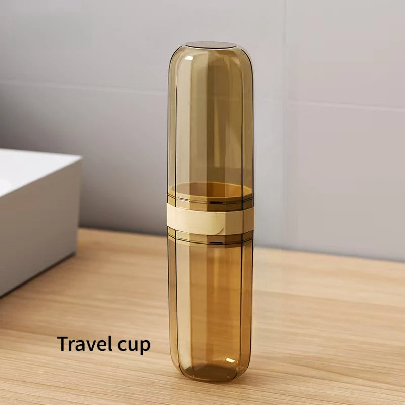 Portable Travel Toothbrush Holder, Leak-Proof & Dustproof Toothpaste Storage Case for Business Trips & Camping