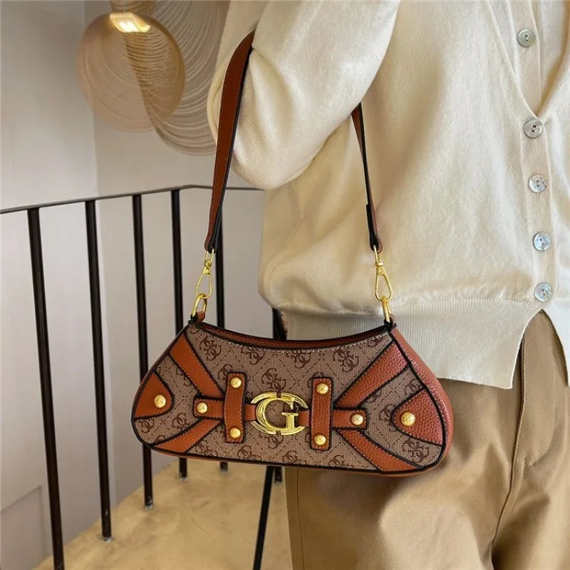Casual Elegant Diaper Bag For Ladies Leather Handbag Crossbody Vintage Classic Unique Stylish Simple High End Trendy Tote
