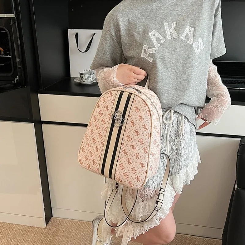 Elegant Solid Color Diaper Bag Ladies Niche Designer Handbag Top Layer Leather Crossbody Shoulder Purse Tote Messenger Bag