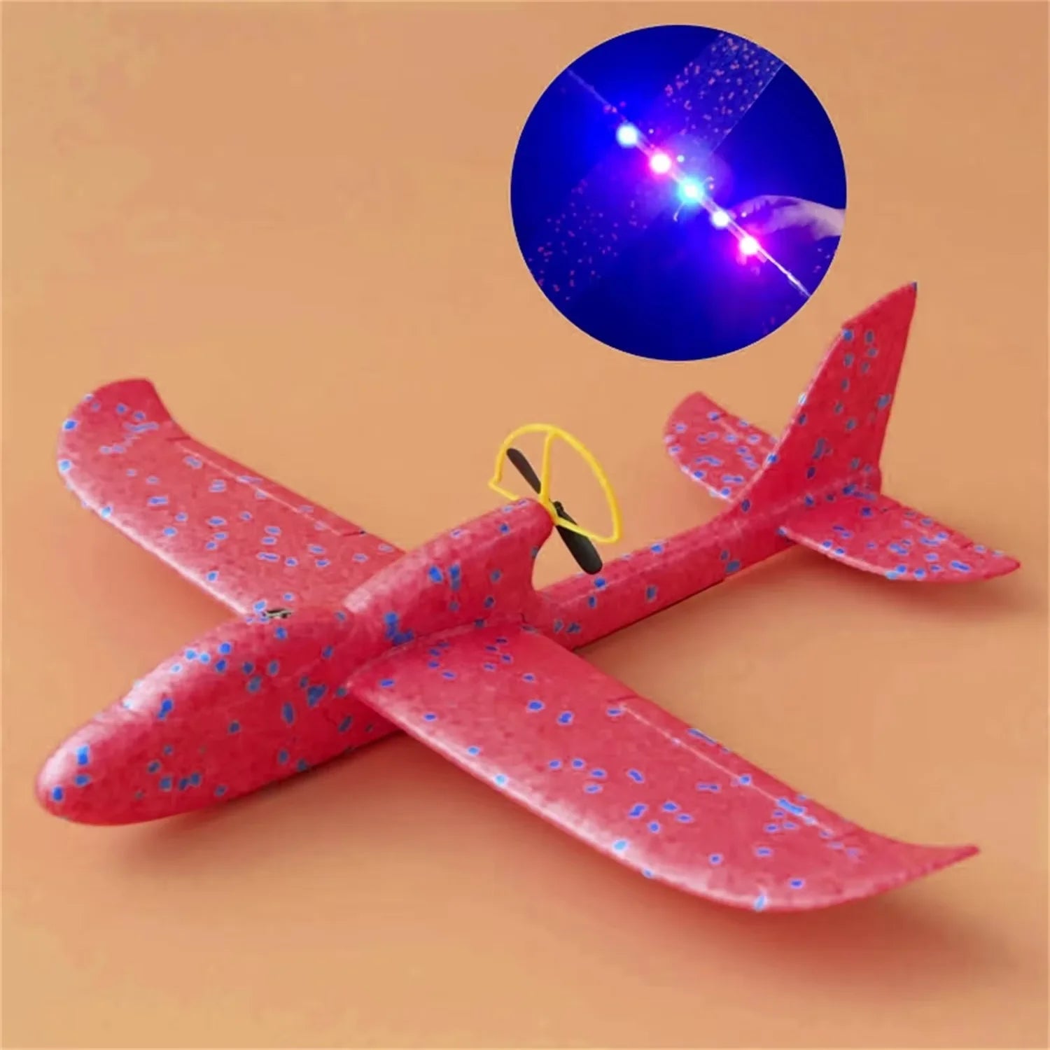 Electric Foam Plane Glider Hand Throw Airplane with LED Light Automatic Flight Planes Outdoor Kids Toys for Children Boys Gifts