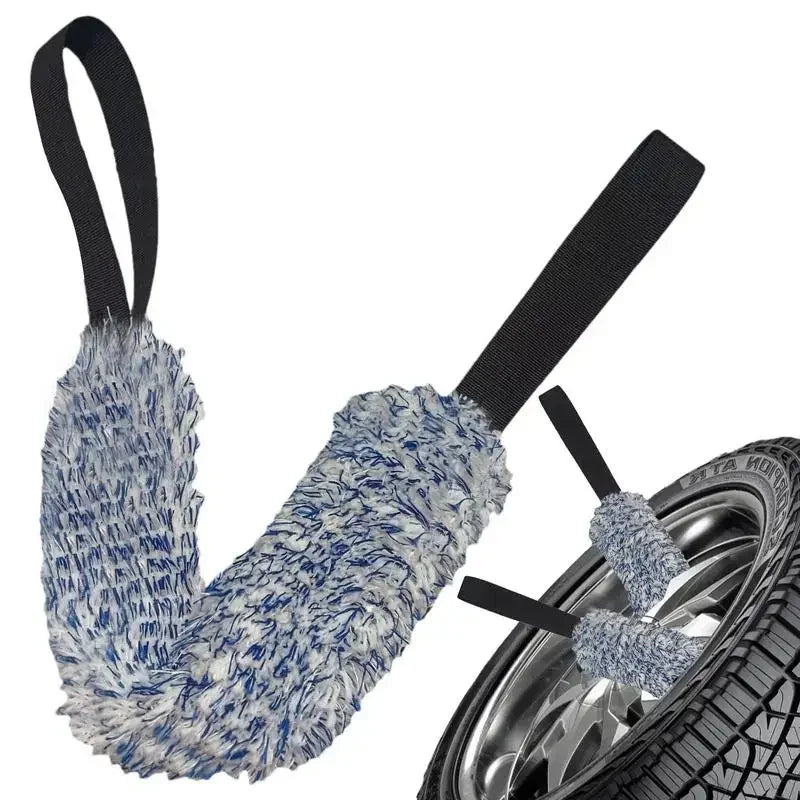 Car Wheel Wash Towel Automotive Tires Wiping Towel Wheel Hub Cleaning Rag  Long Strap Tires Detailing Towel For Cars Maintenance