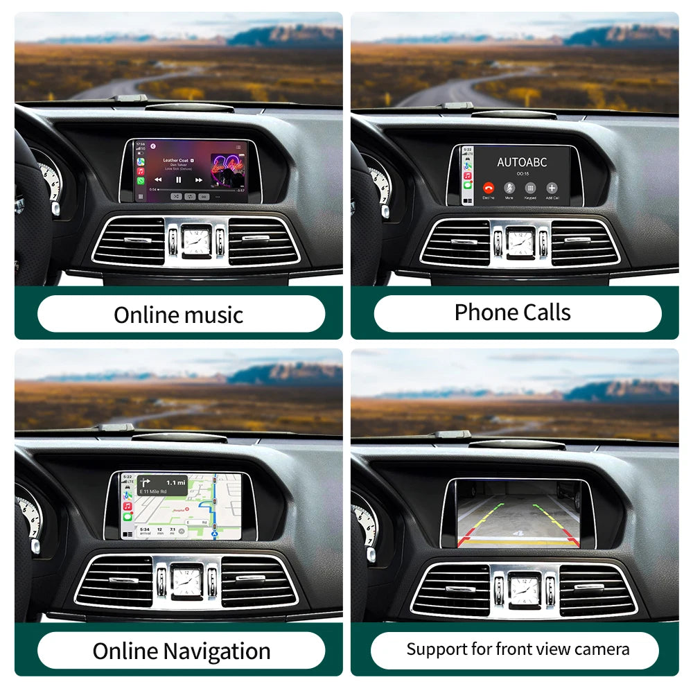 2025 New Wireless CarPlay For Mercedes Benz W212 W213 C207 E-Class 2012-2016,with Android Auto Mirror Link AirPlay Car Play