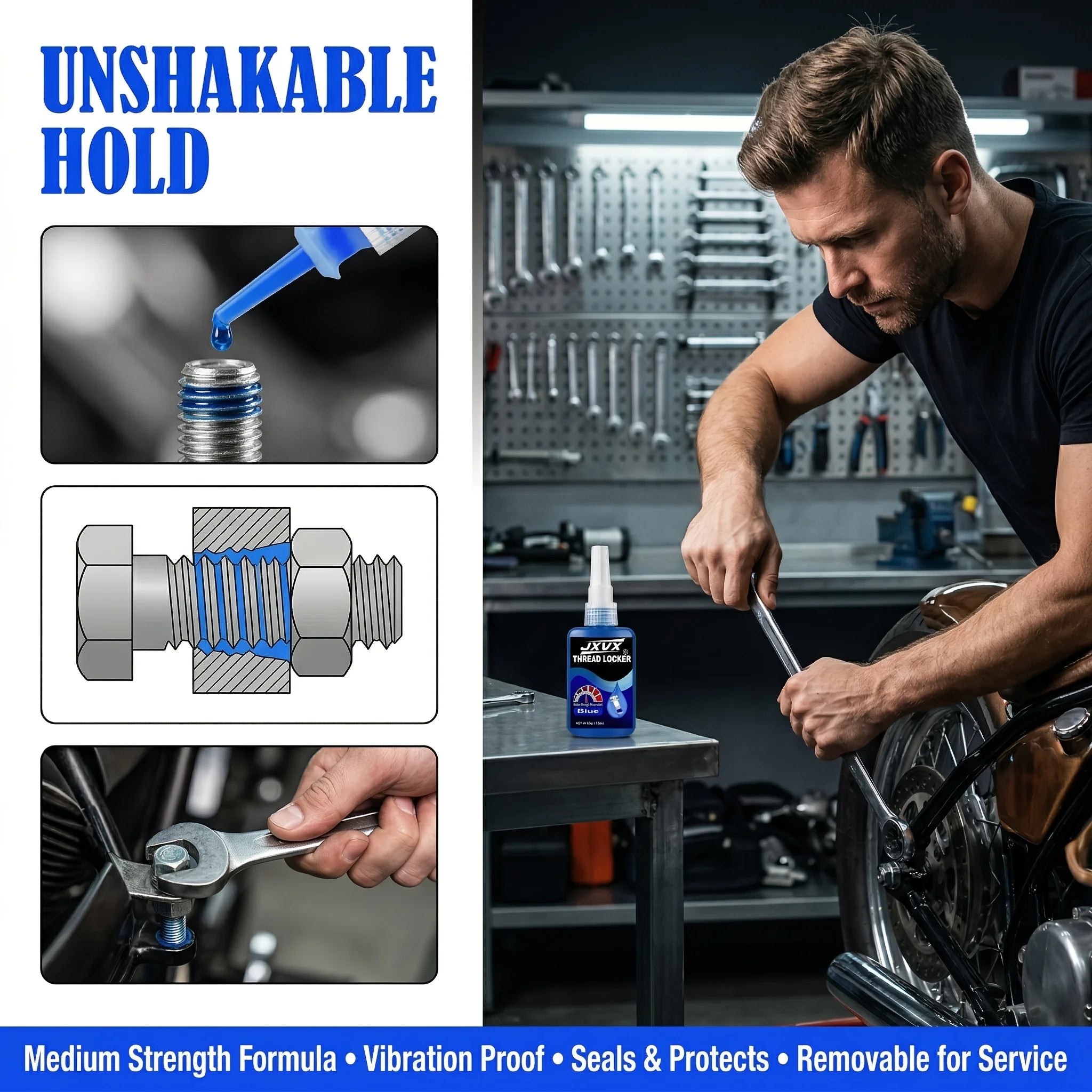 Sealing Anaerobic Adhesive (10g–50g Thread Sealant) – Anti-Slip, High-Temperature Resistant, Removable Thread Lock