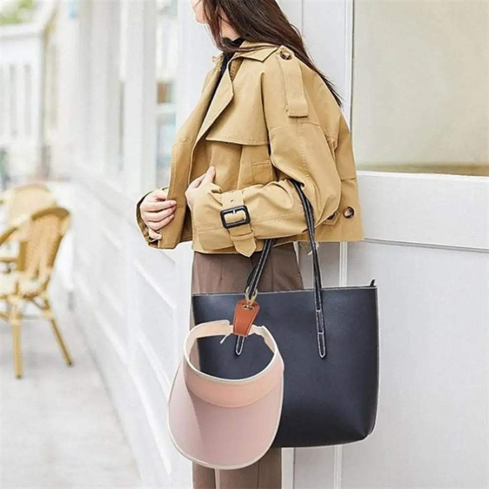 PU Leather Hat Clip Multifunctional Hat Holder Hat Keep Clip Hands Free Storage Clip Buckle Travel Hooks Handbag Accessories