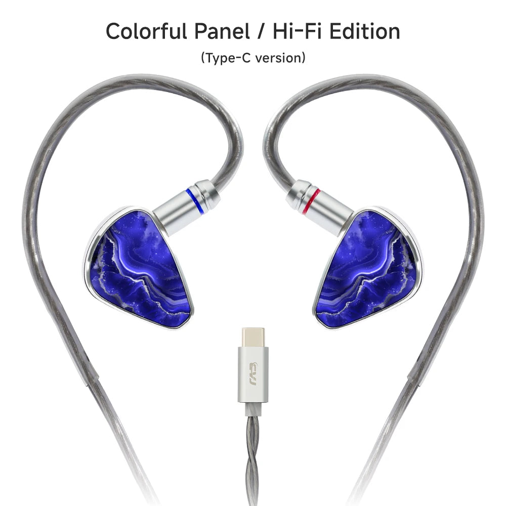 CVJ KIRA In Ear Monitors 10mm Dynamic Driver Earphones Strand Silver-Plated Braided HIFI IEM Cable 3.5MM/4.4MM/Type-c Optional