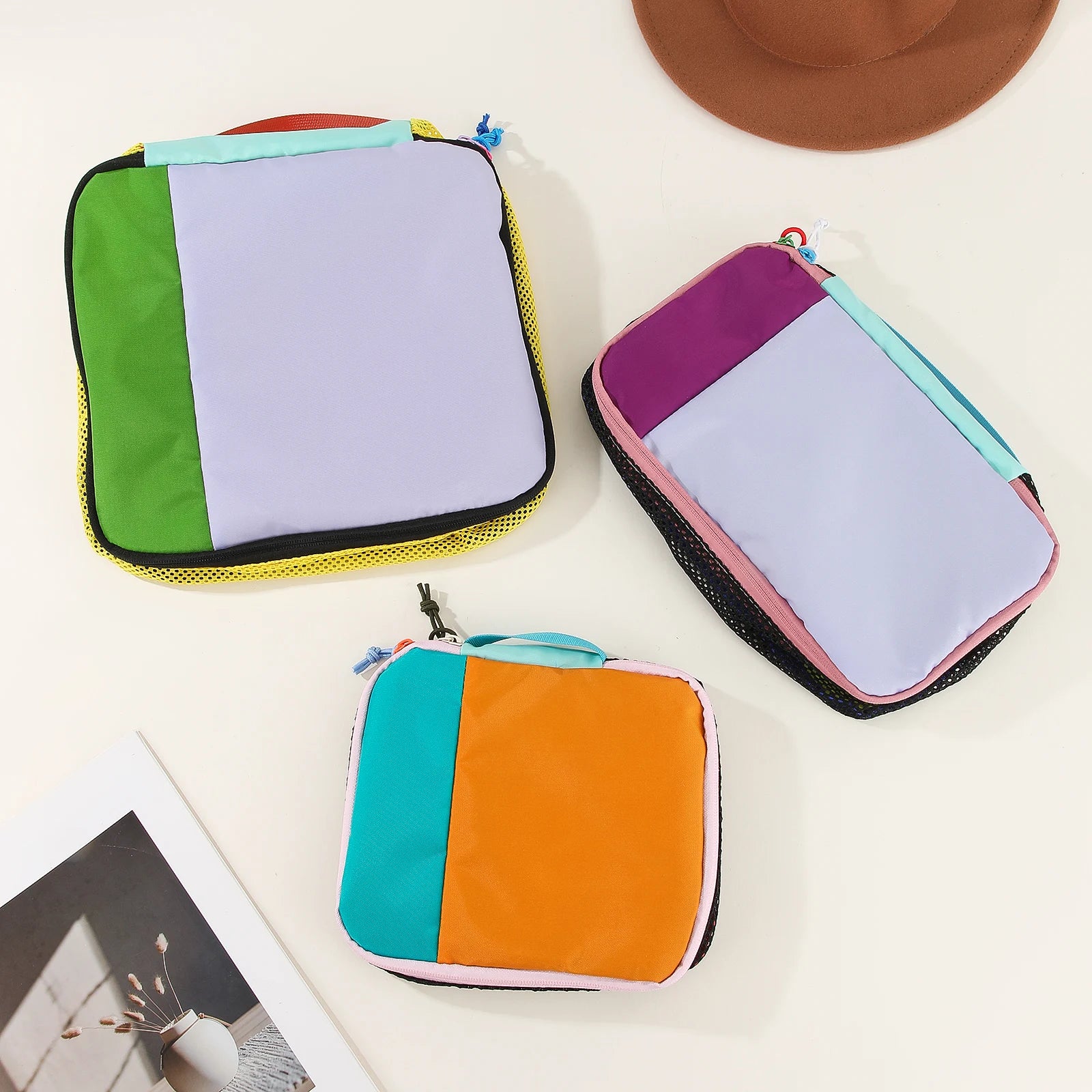 Spring and Summer Dopamine Storage Bags 3Pcs Large, Medium, and Small Sizes for Commuting and Business Trips Toiletry Bag