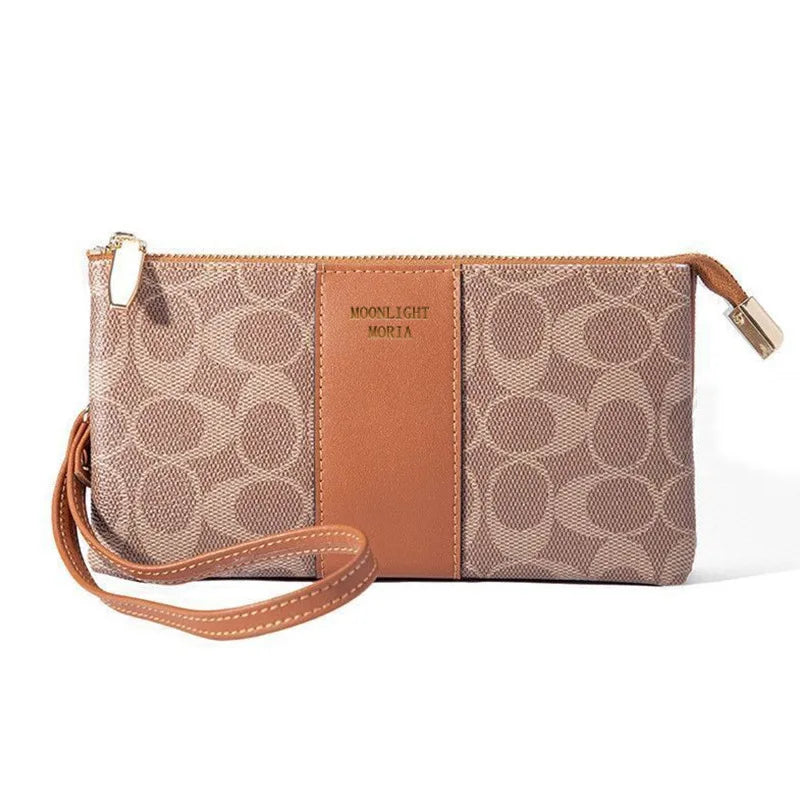 Soft Leather Printed Mobile Phone Handbag, New Women's Fashionable, Lightweight, Mini Bag, Multifunctional Coin Purse