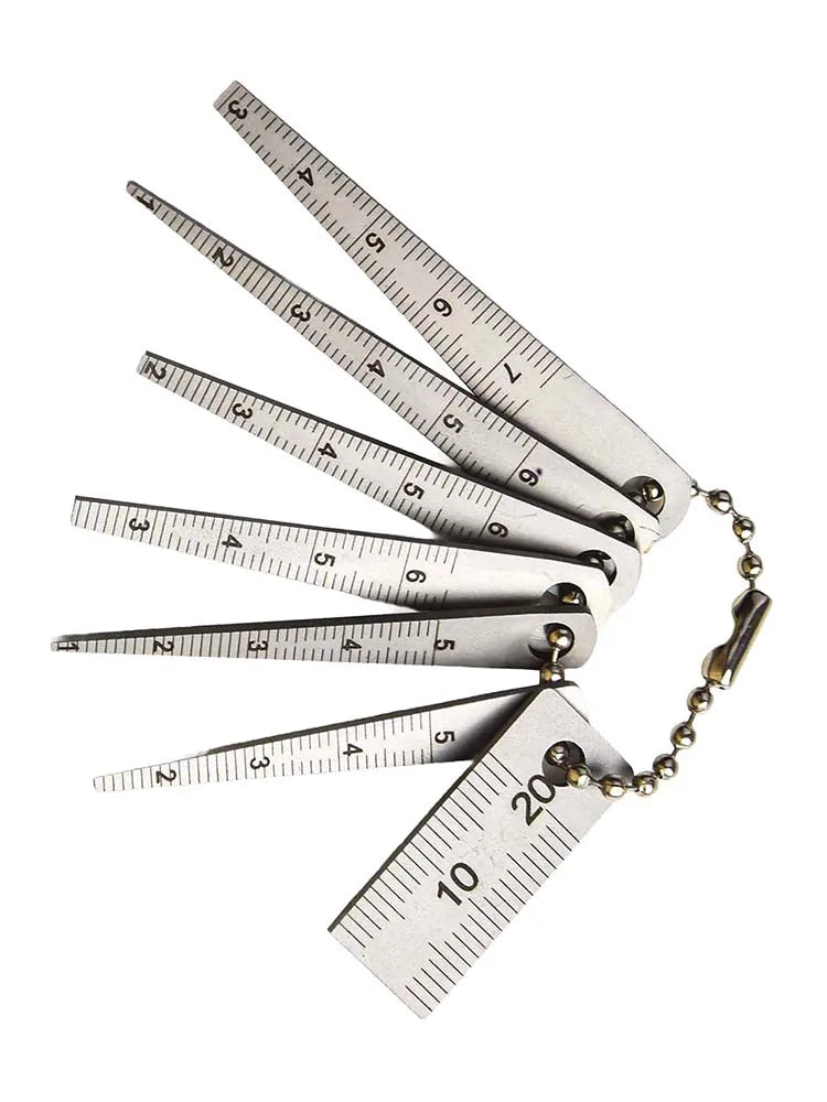 Taper Gauge Measuring Tool 1-20mm Gap Gage Stainless Steel Welding Taper Feeler Gauge Rulers Hole Inspection Tools
