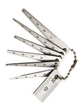 Taper Gauge Measuring Tool 1-20mm Gap Gage Stainless Steel Welding Taper Feeler Gauge Rulers Hole Inspection Tools