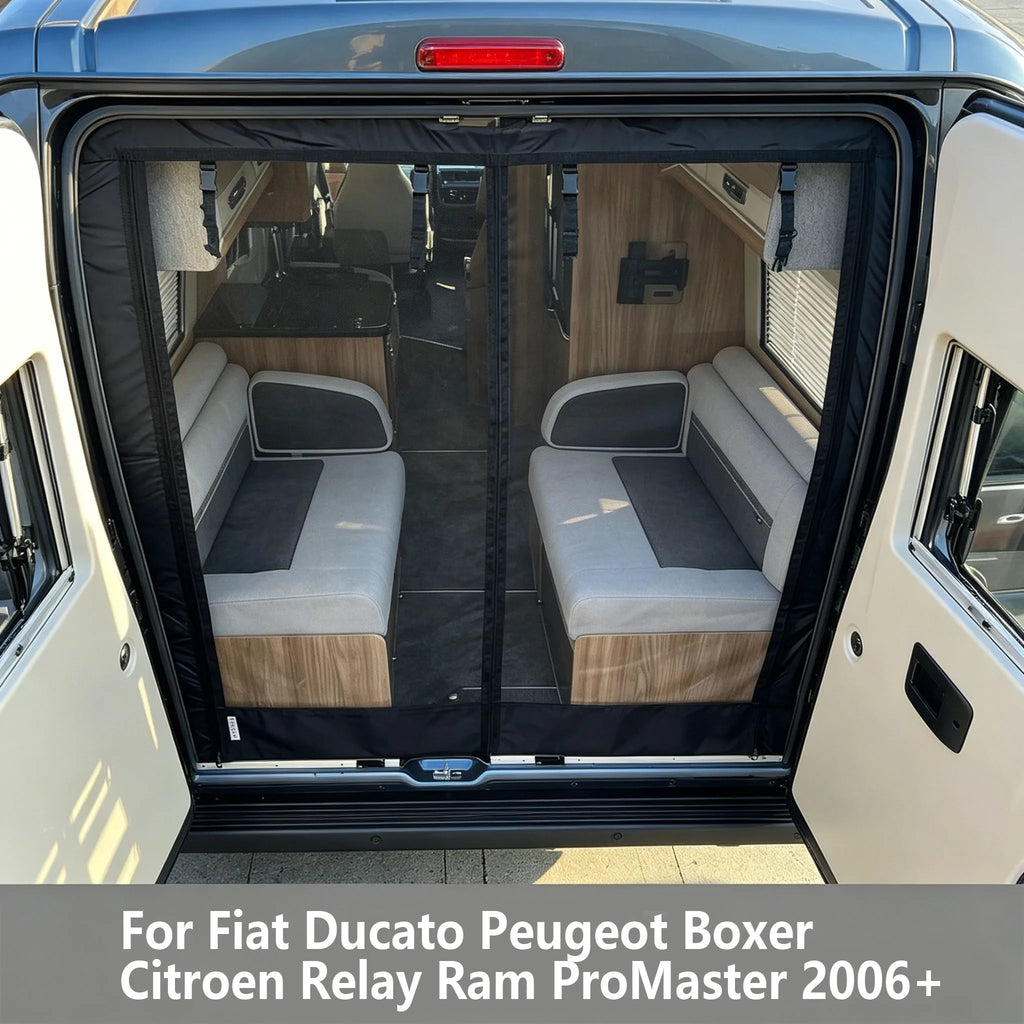 RV Rear Door Insect Screen Flyscreen Anti-Insect Mesh Mosquito Net for Fiat Ducato Peugeot Boxer Citroen Relay Campervan Curtain