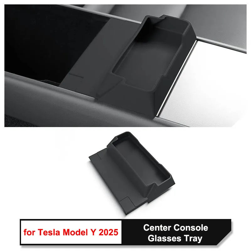 for New Tesla Model Y Juniper 2025 Interior Accessories Center Console Cup Holder Glasses Tray Armrest Box Protect Cover MY 2026