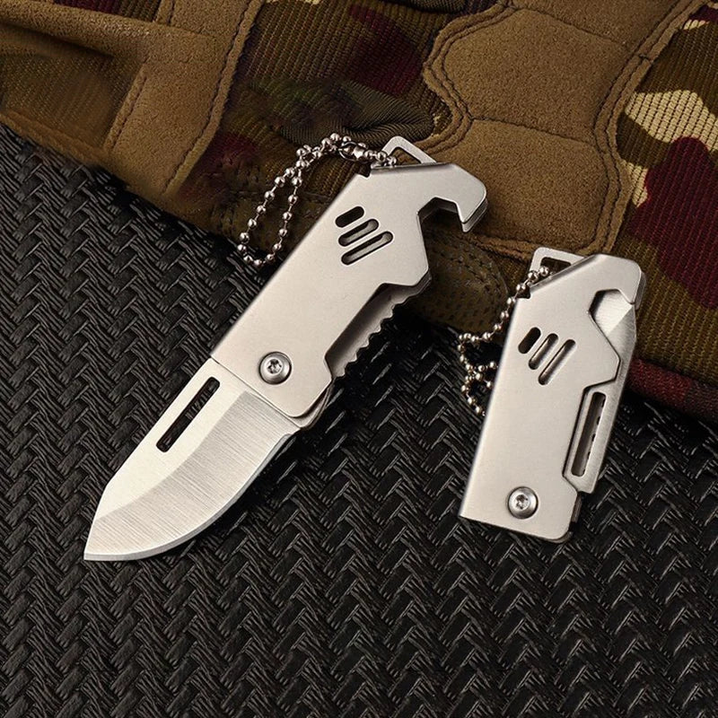 Mini D2 Steel Folding Pocket Knife Outdoor Self-defensee Folding Knifes Keychain Multitool Pocket Keyknife Camping Equipment