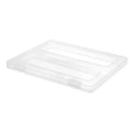 1pc transparent A4 portable project box, plastic document organizer, clipboard paper storage box