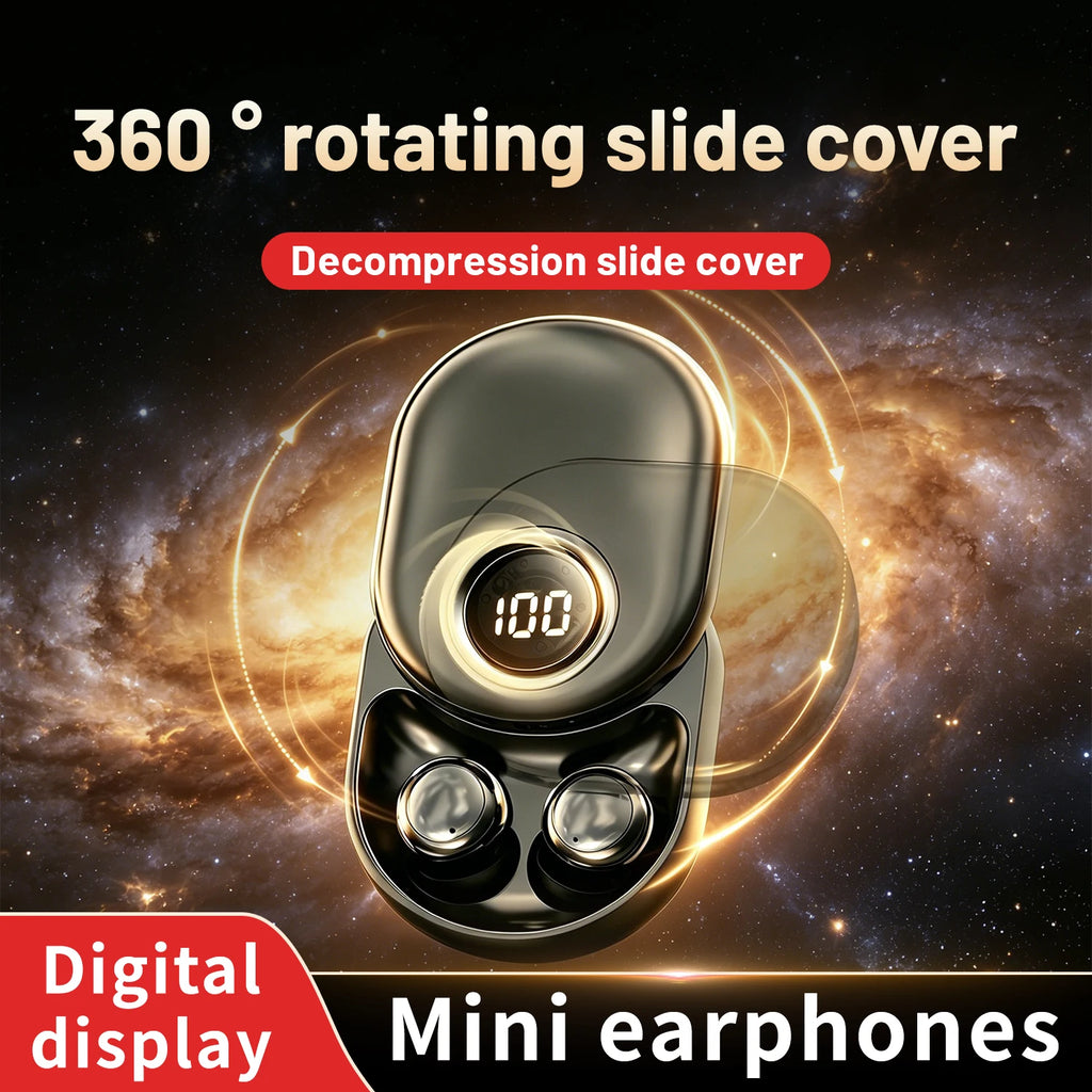 SK55 Bluetooth Wireless Earbuds Sleep Earphones, Bluetooth 6.0, Noise-Canceling Earphones.Improves Sleep Quality, Zero Pressure On The Ears When Sleeping On Your Side, Invisible Flat-head Earphones, Suitable For Travel And Si