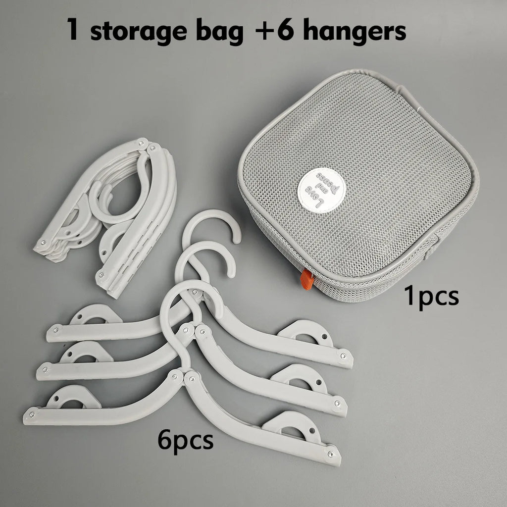 Bestseller Foldable Travel Clothes Hangers with Storage Bag, Portable Laundry Rack for Business Trip, Dorm & Household Use