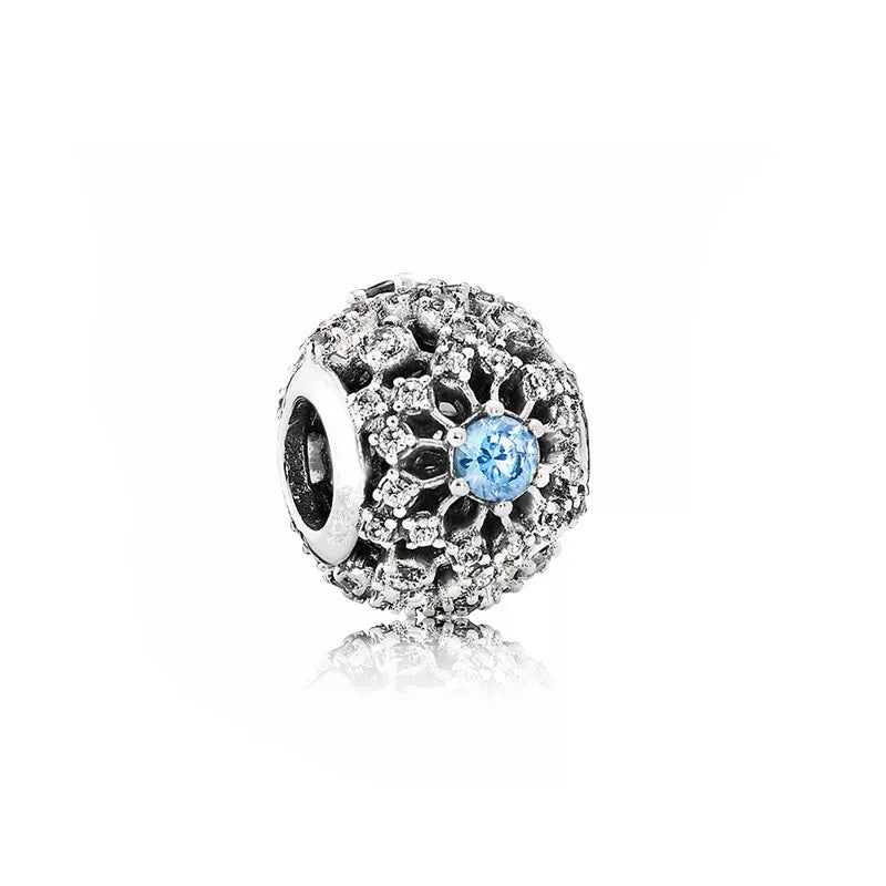 New Fashion 925 Sterling Silver Flower Cherry Round Beads Charms Pendant Fit Original Bracelet DIY Jewelry For Woman Gift