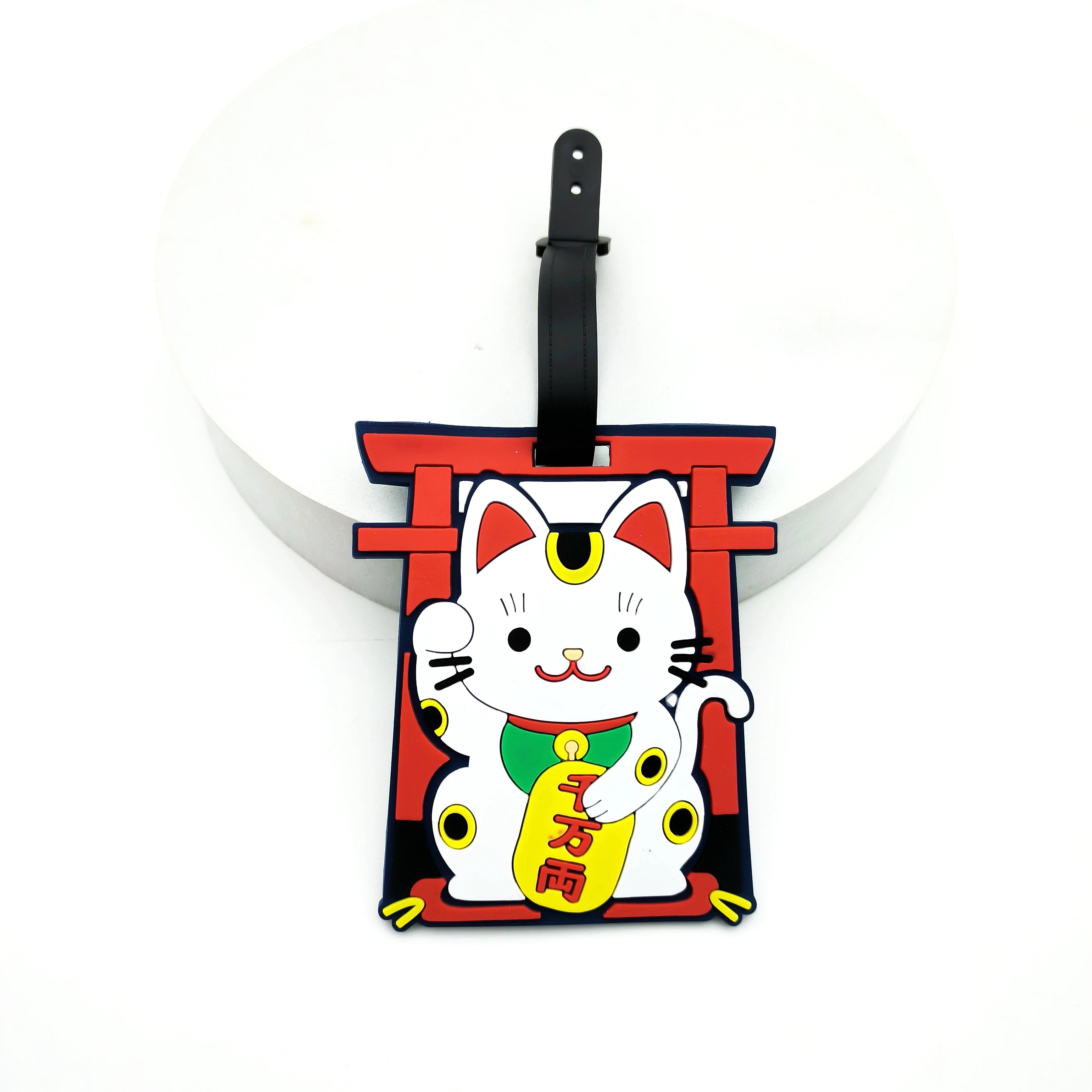 1pc/2pcs/3pcs Zhaocai Cat luggage tag pendant travel essential airport luggage anti loss ID tag luggage name unisex