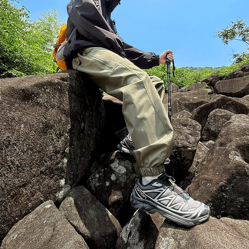 CHRLCK Men's Waterproof Hiking Pants Quick Dry Windproof Outdoor Trousers Camping Fishing Climbing Hunting Cargo Pants