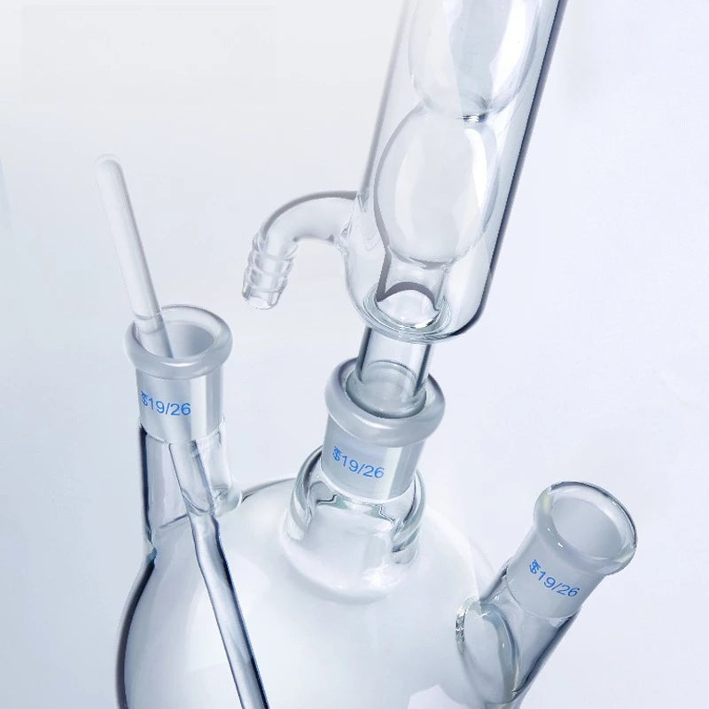 4 Neck Round Bottom Flask 100/150/250/500/1000/2000/5000ml Reaction Bottle Lab Glassware