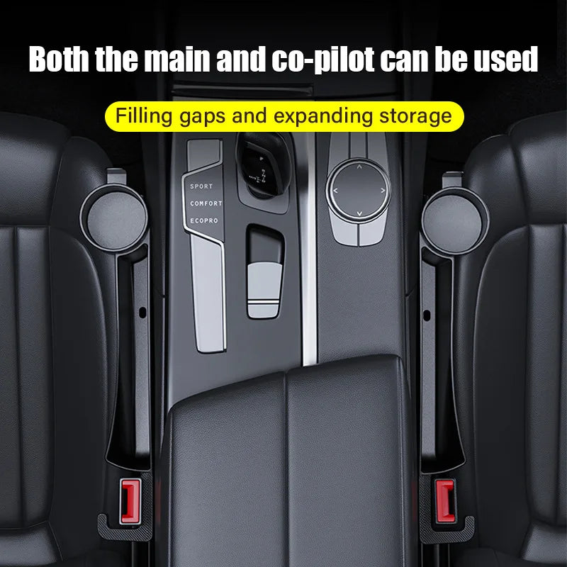 2pcs Car Seat Gap Plug Strips Car Seat Gap Storage Box with Cup Holder Car Seat Position Storage Box Interior Accessories