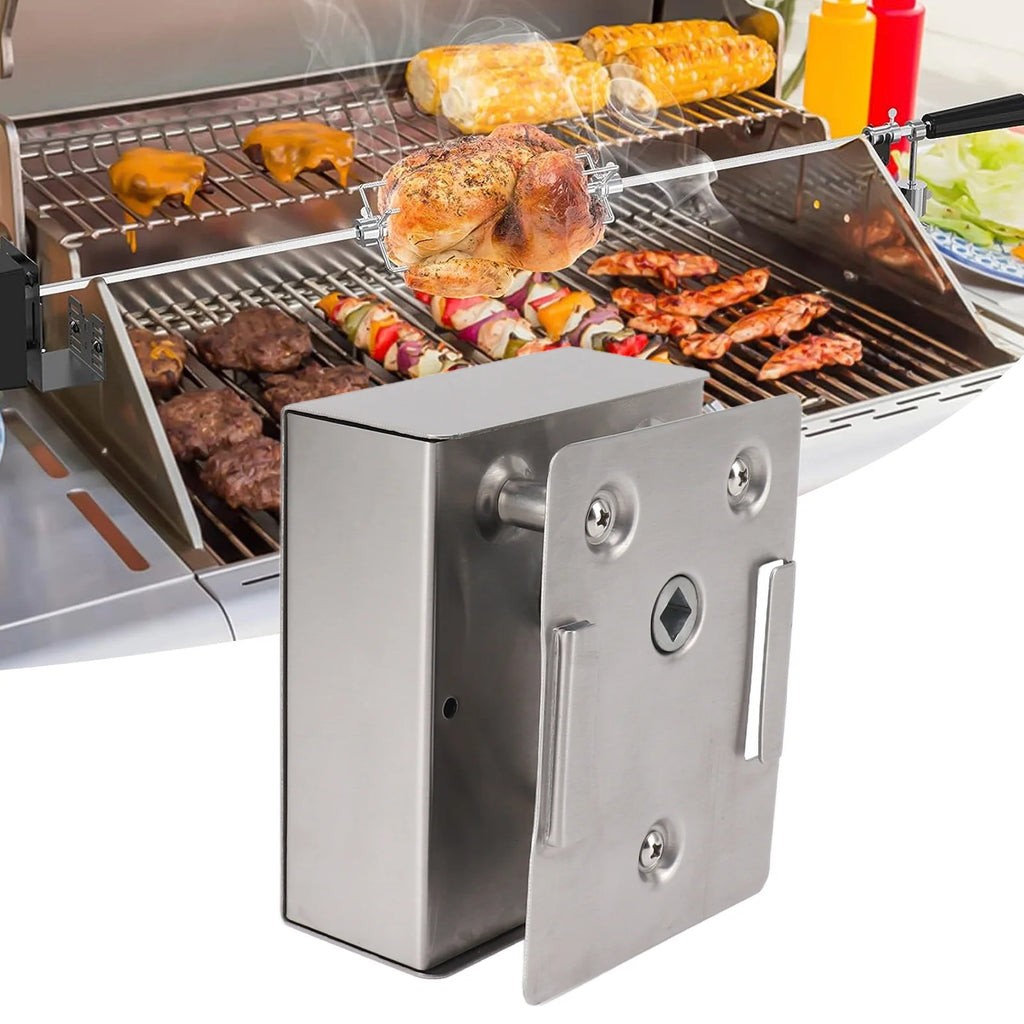 Grill Rotisserie Motor FD608A-3 Aluminum Alloy 70KG Load 12V Large Power BBQ DC Rotisserie Motor for Universal Grills