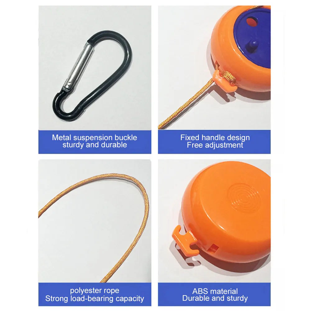 Portable Retractable Clothesline 10m Camping Clothesline Heavy Duty Clothes Drying Rope Lightweight for Outdoor Camping Travel