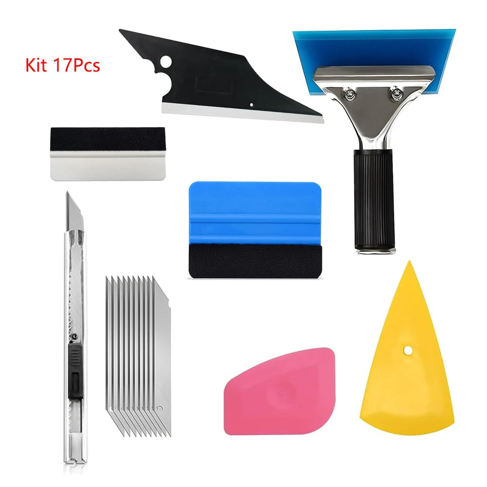 NeoWrap Car Window Tint Tools Kit Vehicle Glass Protective Film Vinyl Scraper/Felt Squeegee/Cutter with Blade Vinyl Wrap Tool ﻿