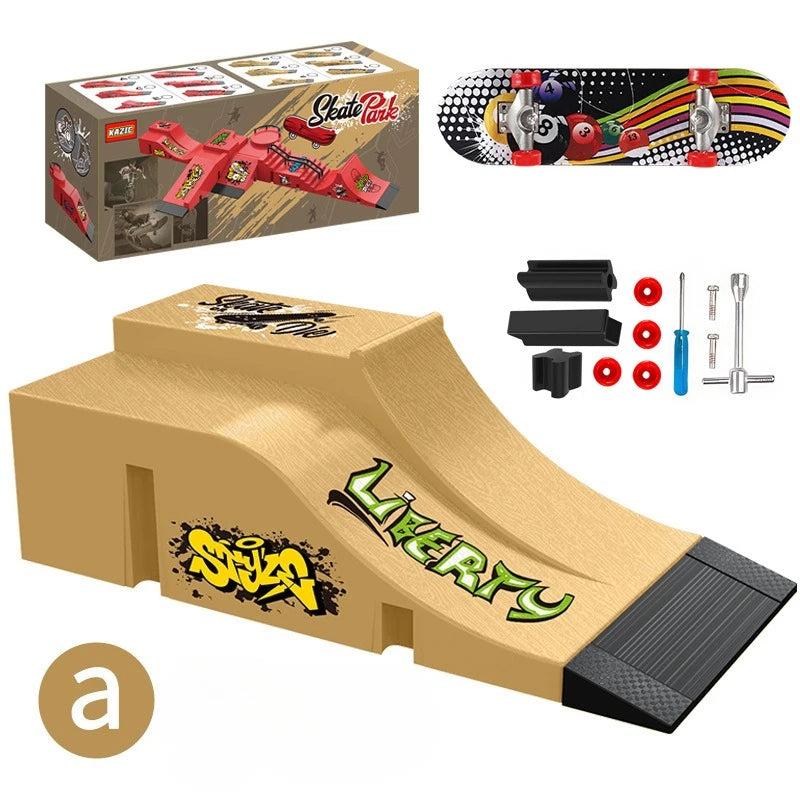 ToysProfessional Finger Skateboard DIY Skateboard Park Ramp Accessories Technology Deck Scene Venue Combination Toys Small Gifts